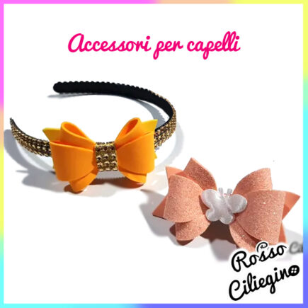 fiocco per cerchietto e fermagli