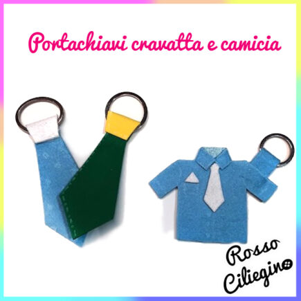 portachiavi camicia e cravatta