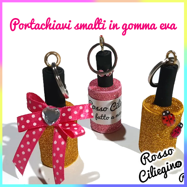 Smalti portachiavi in gomma eva