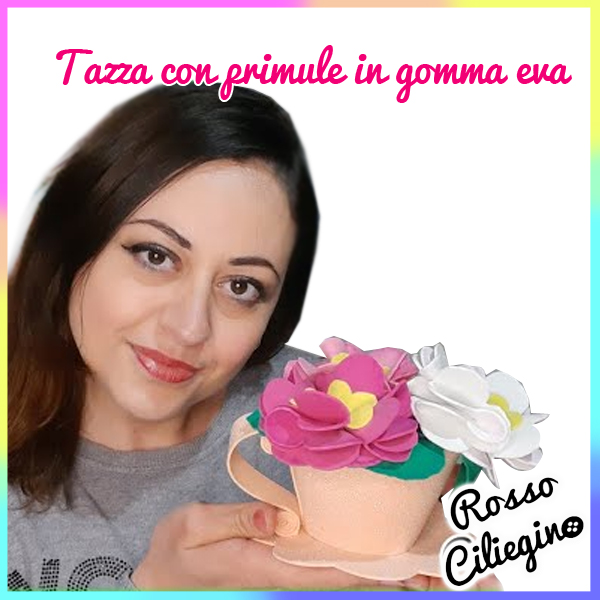 Tazza porta primule in gomma eva