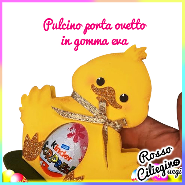 Pulcino pasquale porta ovetto in gomma eva