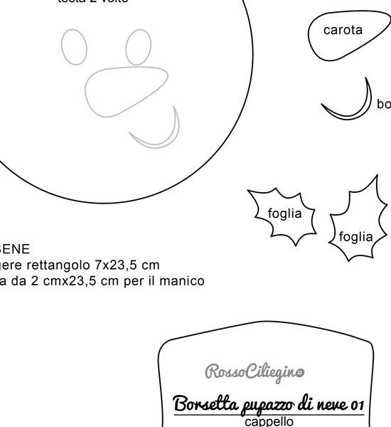 Borsetta pupazzo di neve