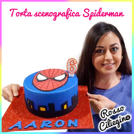 torta scenografica Spiderman