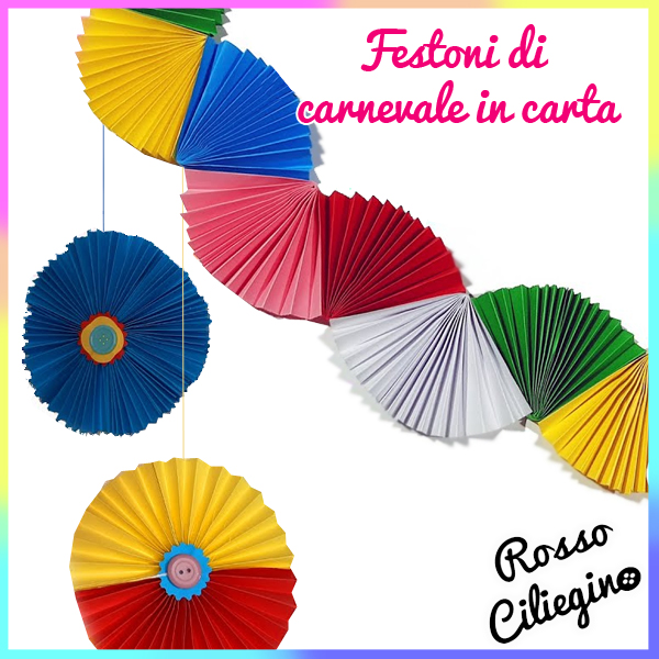 Festoni decorativi di Carnevale in carta facili e veloci festoni