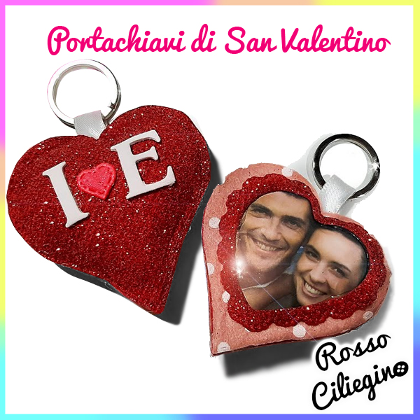 Portachiavi in gomma eva imbottiti San Valentino 2022