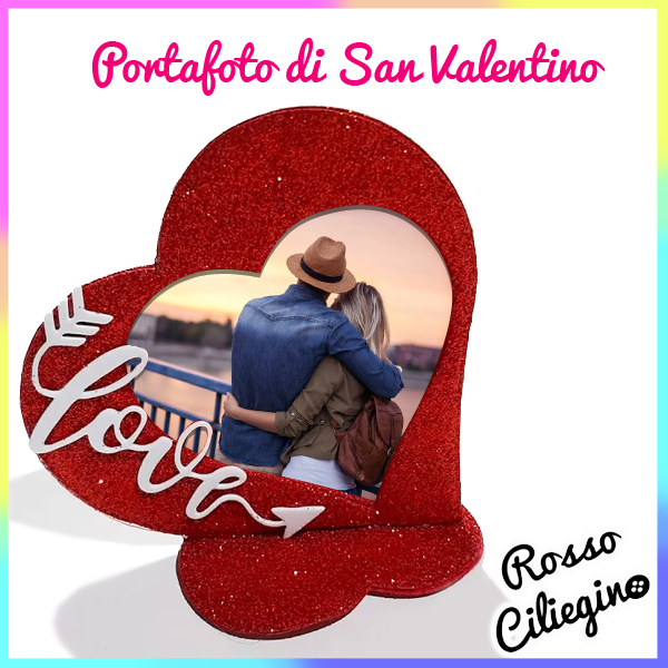 San Valentino: Cornice portafoto a Cuore in gomma eva