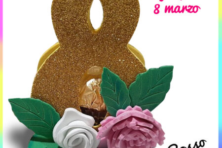 Segnaposto a forma di 8 con roselline