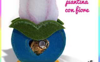 Segnaposto piantina con fiore