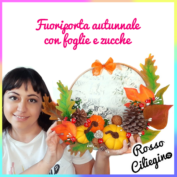 Fuoriporta Autunnale con zucche e foglie