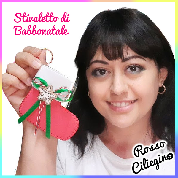 Stivaletto di Babbo Natale in gomma eva cucito