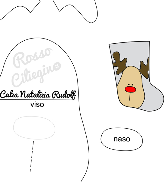 Calza Natalizia Rudolf