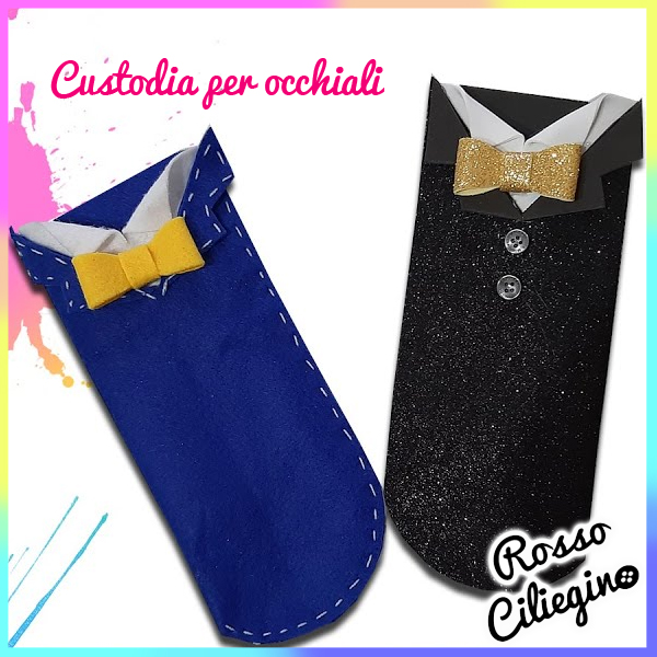 Custodia porta occhiali in Giacca e papillon per papà