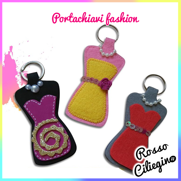 Portachiavi Fashion in 3 materiali e 3 tecniche diverse