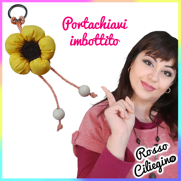 Portachiavi Girasole imbottito semplicissimo