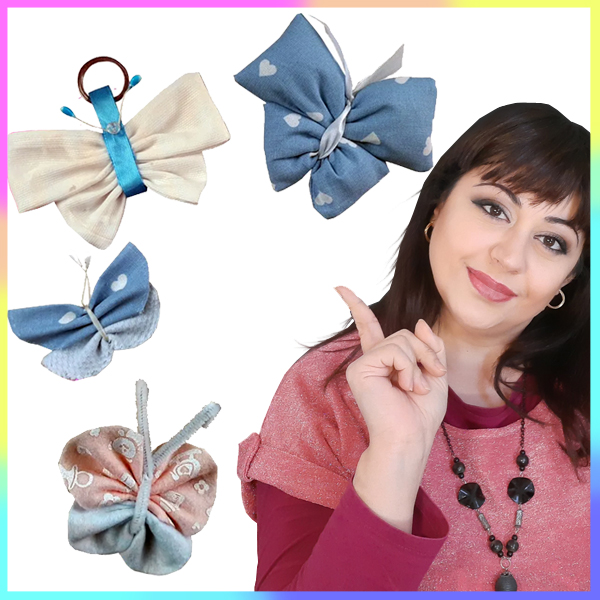 Crea 4 tipi di farfalle in tessuto