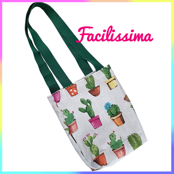 Borsa tote in tessuto semplice e veloce