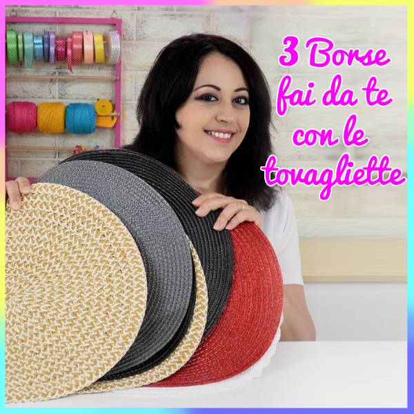 Trasformo una tovaglietta rotonda in 5 borse diverse! – prima parte